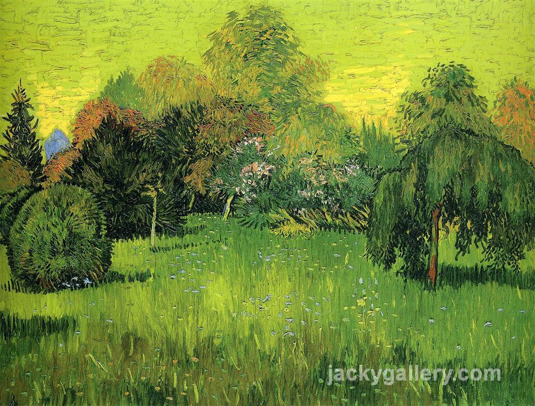Public Park with Weeping Willow The Poet s Garden I, Van Gogh painting - Click Image to Close